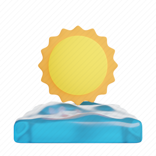 Sunrise, sun 3D illustration - Download on Iconfinder