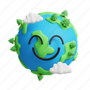 planet, earth, environment, ecology, happy, illustration, poster 