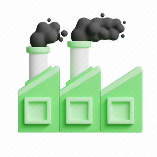 Pollution, environment, toxic, industry, factory, urban, problem 3D illustration - Download on Iconfinder