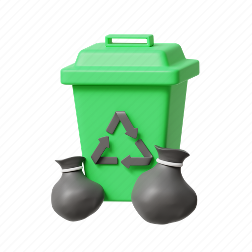 Dustbin, bin, garbage, trash, environtment, recycle bin 3D illustration - Download on Iconfinder