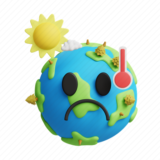 Planet, environment, climate change, illustration, nature, global warming 3D illustration - Download on Iconfinder