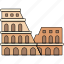 building, landmark, famous, rome, italy, colosseum 