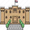 building, landmark, famous, qaitbay, alexandria, egypt, citadel