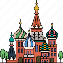 building, landmark, famous, st basils, cathedral, moscow