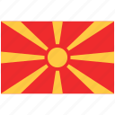flag of macedonia, macedonia, macedonia flag, flag, country, flags, world