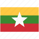 flag of myanmar, myanmar, myanmar flag, flag, flags, world, national
