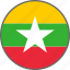 flag, myanmar, country 