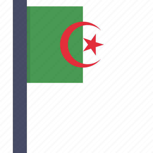 Algeria, algerian, country, flag, national, asian icon - Download on Iconfinder