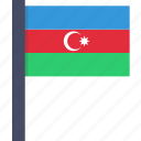 azerbaijan, country, flag, national, european