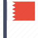 bahrain, country, flag, national, asian, bahraini