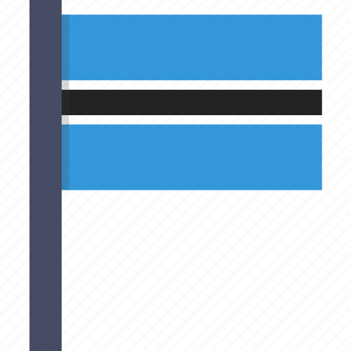 Botswana, country, flag, national, african icon - Download on Iconfinder