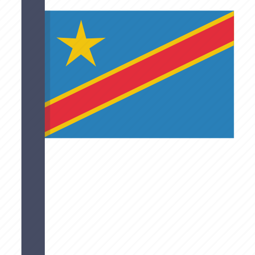 Congo, country, democratic, flag, national, african icon - Download on Iconfinder