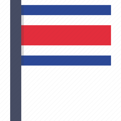 Costa, country, flag, national, rica, costa rican icon - Download on Iconfinder