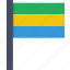 country, flag, gabon, gabonese, national, african 
