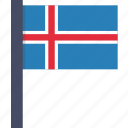 country, flag, iceland, national, icelandic