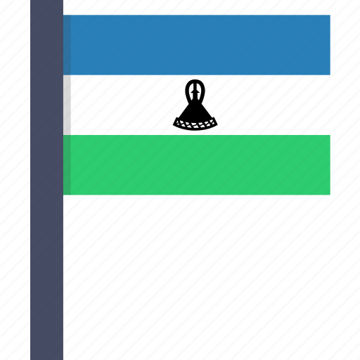 African, country, flag, lesothan, lesotho, national icon
