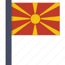 country, flag, macedonia, national, european