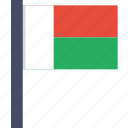 country, flag, madagascar, national, african