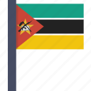 country, flag, mozambique, national, african