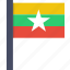 burma, burmese, country, flag, myanmar, national, asian 