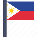 asian, country, filipino, flag, national, philippines