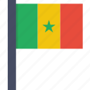country, flag, national, senegal, african