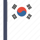 country, flag, korea, korean, national, south, asian