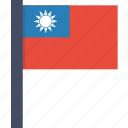 country, flag, national, taiwan, asian, taiwanese
