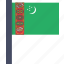 country, flag, national, turkmenistan, asian 