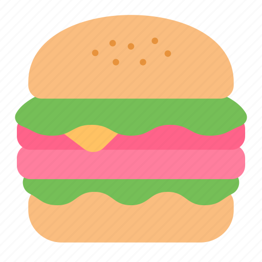 Burger, hamburger, cheeseburger, bread, junk food, sandwich, beef icon - Download on Iconfinder