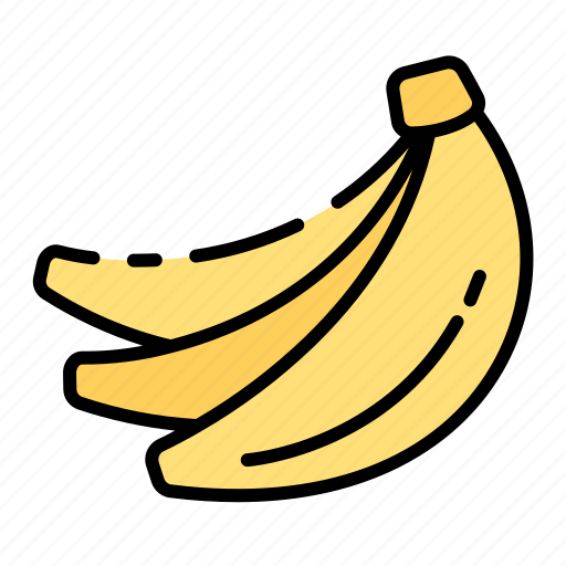 Banana, fruit, vegetarian, diet, organic, viburnum fruit, tropical fruit icon - Download on Iconfinder