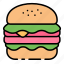 burger, hamburger, cheeseburger, bread, junk food, sandwich, beef, cheese, fast food 