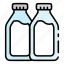 milk, drink, dairy, dairy product, bottle, milk bottle, almond milk, fresh, grocery 