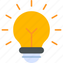ideas, bright, bulb, light, lit, smart, solution