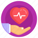 healthcare, caring heart, heart care, heart safety, cardiogram