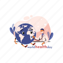 poster, globe, prevention, diagnosis, lifestyle, holiday, world health day, medicinal, protection