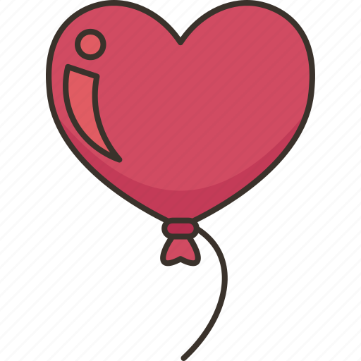 Balloon, heart, shaped, decoration, valentine icon - Download on Iconfinder