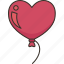 balloon, heart, shaped, decoration, valentine 