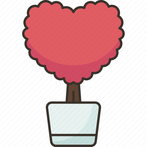 Tree, heart, shape, plant, decoration icon - Download on Iconfinder