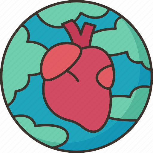 World, heart, cardiology, health, wellness icon - Download on Iconfinder