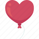 balloon, heart, shaped, decoration, valentine