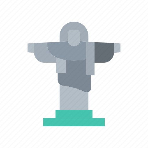 Christ, the, redeemer, brazil, jesus, statue, landmark icon - Download on Iconfinder