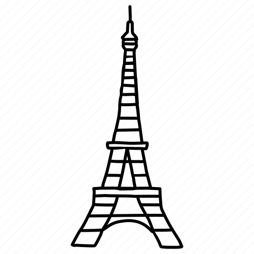 Architecture, eiffel tower, france, landmarks, paris, sketch icon - Download on Iconfinder
