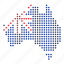 australia, australian, map, location, country 