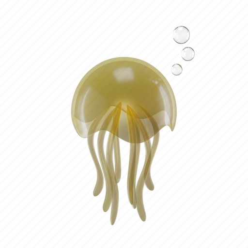 Jellyfish, world ocean day, sea, life, nature, animal 3D illustration - Download on Iconfinder