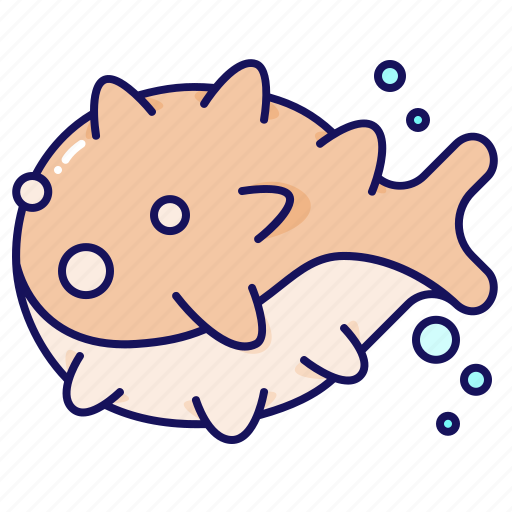 Puffer, fish, ocean, animal, sea, nature icon - Download on Iconfinder