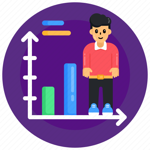 Man growth, personal growth, growth chart, bar chart, population growth chart icon - Download on Iconfinder