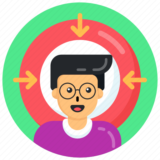 Focus user, focus personal directions, focus population, target person, focus person icon - Download on Iconfinder