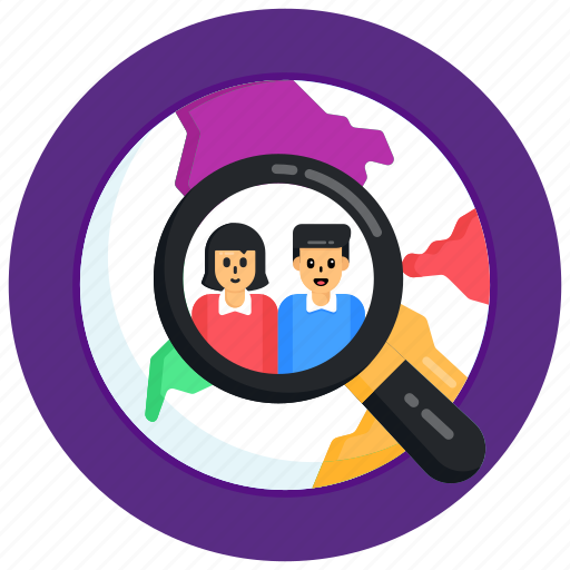 Search population, search persons, search team, global finding, search global population icon - Download on Iconfinder