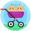 babies pram, babies stroller, babies cart, twins, babies carriage 